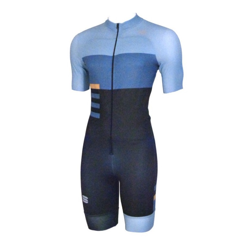 роллерный комбинезон Sportful  Training Rollerski Suit чёрно-серо-голубой